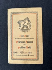 alter Lehrbrief Zeugnis 1935 