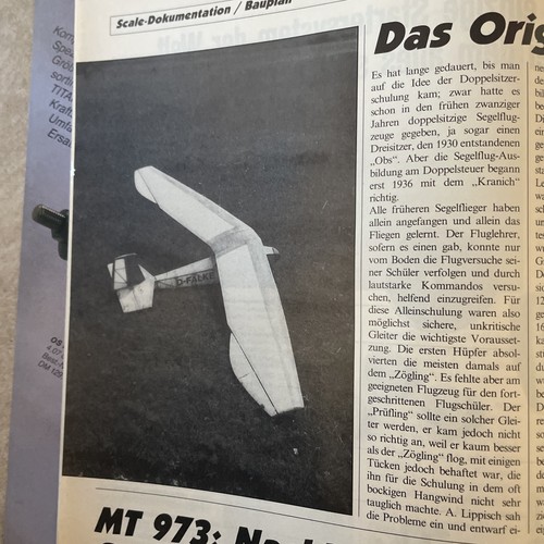 Bauplan für segelflugzeug - bauplan,