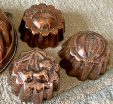 3 antike Kupferform um 1900  Gewicht 258 g