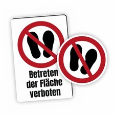 Verbotszeichen Betreten der Fläche verboten Verbotsschild (P024) Piktogram