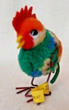 Steiff Wollhahn 1508,47 bunt 8cm Metallbeine 60er Jahre -TOP- KF