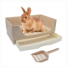 Kaninchen Toilette Groß Kunststoff Leicht zu Reinigen Hasenklo
