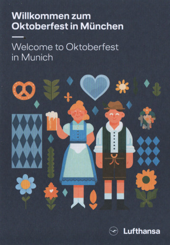 Postkarte der lufthansa - postkarte,