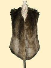 Superschöne Fake Fur Hippie Weste, Gr. M, Brauntöne, Kunstfell, Boho, ungetragen
