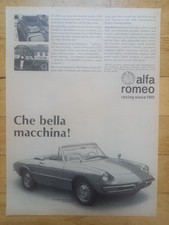 Alfa Romeo Duetto Spider Pf, bella macchina, Werbung advert pubblicità, 1967