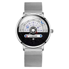 Herren Business Uhr Quarz Edelstahl Mit Kalender Automatisches Datum Geschenk