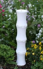 Kerzenständer Bambusdesign Standleuchter shabby weiss Holzkerzenständer vintage 