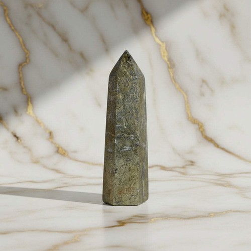 Pyrit obelisk 9cm edelstein - -,