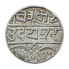 Rupee 1858 1920 - mewar,, indien