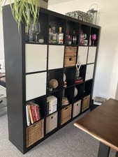 Ikea Möbel schwarzbraun, Kallax Regal/Raumteiler + TV-Bank + 2x Wandregal