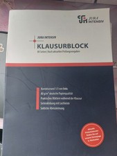 Klausurenblock Jura Liniert Schreibpapier Block Von Jura Intensiv