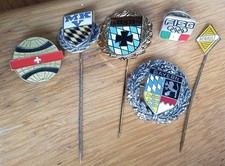 6x Anstecknadeln/Pins - Renault, FISG Olympia, Memmelsdorfer Kriegerverein etc.
