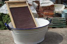 50er Jahre Waschwanne Waschbrett Emaillewanne Wäsche Rockabilly Retro DDR Foron