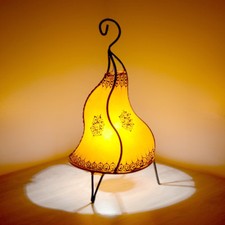 Orientalische marokkanische Stehlampe Stehleuchte Hennalampe Leder Lampe Leuchte