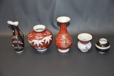 Konvolut Vasen - Spechtsbrunn - von links nach rechts 17, 12, 17, 5, 8 + 6,5 cm