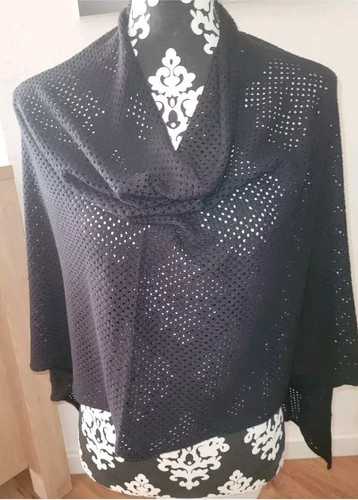 Damen poncho leichter strick - , strick/