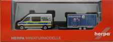 Herpa 1:87 - MB Sprinter `13 Halbbus mit Anhänger "Polizei Bayern" - 097536