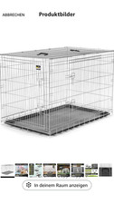 Hundekäfig XXL Transportkäfig L 121 x B 74 x H 81 cm Transportbox Tierkäfig