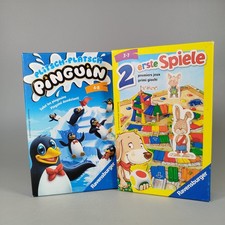 Ravensburger Brettspiel-Set – Plitsch-Platsch Pinguin & 2 Erste Spiele