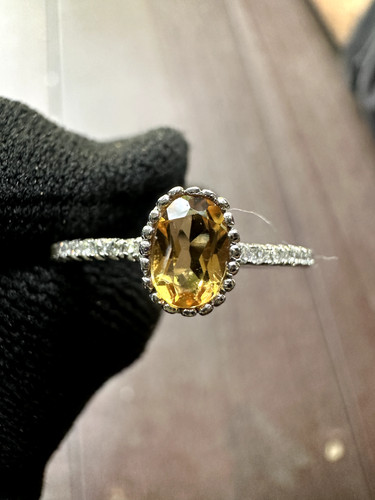 Citrin damen ring 925 silber - damen,