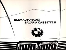 Betriebsanleitung Bedienungsanleitung BMW Autoradio Bavaria Cassette II 1982
