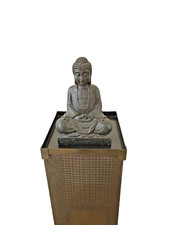 Buddha schwarz sitzend 34 cm  Buddhismus ,Schwer.