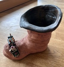 Nikolausstiefel als Vase Ideal für Weihnachten Dekoration für Zweige Tannenbaum