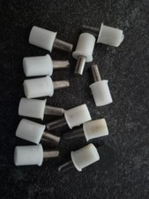 12 x Bodenträger Fachträger Steckhalter Regalstift weiß 2 mm 5 mm alt DDR