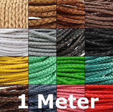 Lederband geflochten rund  Ø