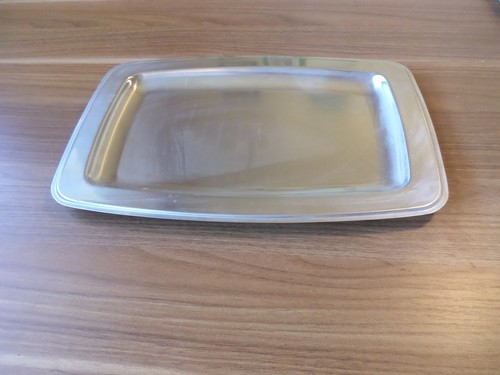 Servierplatte silberfarben - servierplatte,