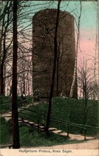 AK GRUSS AUS SCHLESIEN PRIEBUS BZ LIEGNITZ HUNGERTURM COL. 1925
