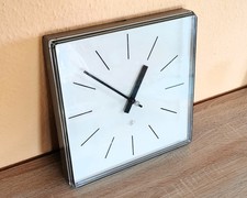 TN TELENORMA Nebenuhr Zimmer- Büro- Wanduhr Eckig ca.33cm x ca.33cm