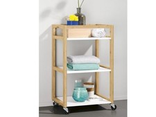 Badregal Küchen Trolley auf