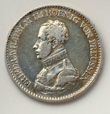 1 Taler  1818 A  Preussen Friedrich Wilhelm III 1797-1840 Silber . AKS#13