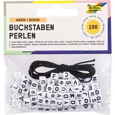 folia Buchstaben Perlen WEISS
