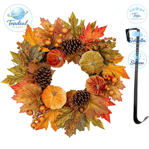 Herbstkranz künstlich 41cm - herbstkranz, Ø