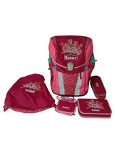 SCOUT Schulranzen Set Kinder Rosa Blumen Motiv 5-teilig Schultasche