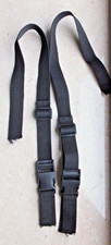 2 x Gurtband mit Schnalle v Rucksack Band schwarz Kunstfaser Schnalle Verschluß