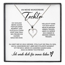 Tochter Geschenk Sterlingsilber Schmuck von Mama Maedchen Frauen Schmuck Herz Ha