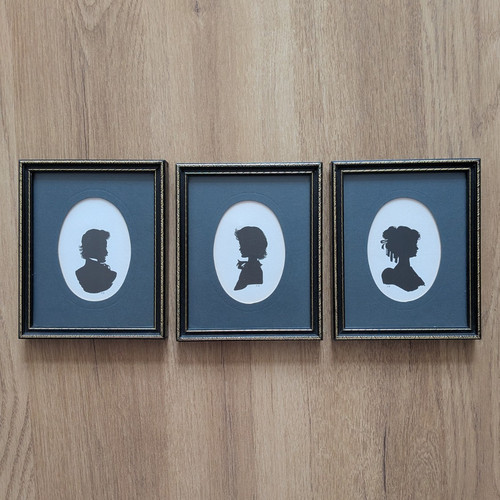 Vintage gerahmte silhouette - vintage,
