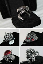 Ring Herren Drache Alien Silber NEU
