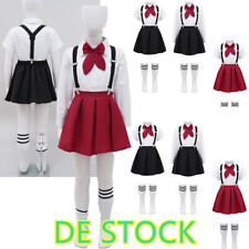 DE~Kinder Mädche Japanisches Schuluniform Cosplay Karneval Halloween Kostüm