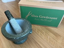 XXL Granitsteinmörser Altes Gewürzamt + 25 Rezeptkarten NP 49 Euro  grau schwer