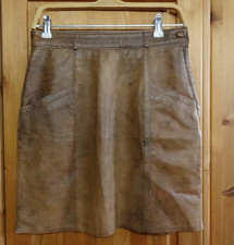 Rock,Herbstrock,Lederrock,braun,vintage,34/36,XS/S