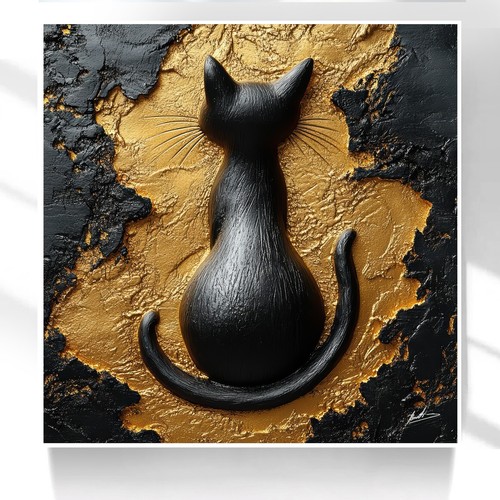 Leinwand bild katze moderne - leinwand,