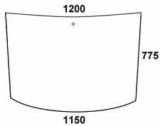 Frontscheibe - Dieteg 260002101 - Kabine Verdeck. F/FP/FPK 8005 Serie Verdecke u