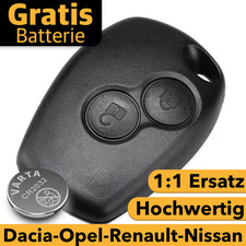 Auto Schlüssel Gehäuse Set passend für Dacia Renault Twingo II Clio Kangoo Wind