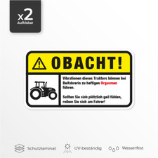 2x Fun Aufkleber "Achtung
