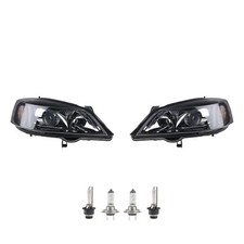 Scheinwerfer Set Xenon passend für Opel Astra schwarz G 98-04 mit D2S H7 Li. Re.