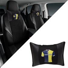2x Nackenpolster Leder Nackenkissen Reisekissen  FB Fenerbahce Polster DTF Druck